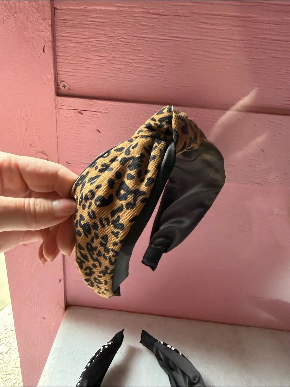 Leopard Print Knot Headbands - Black & Tan and black and white NEW
